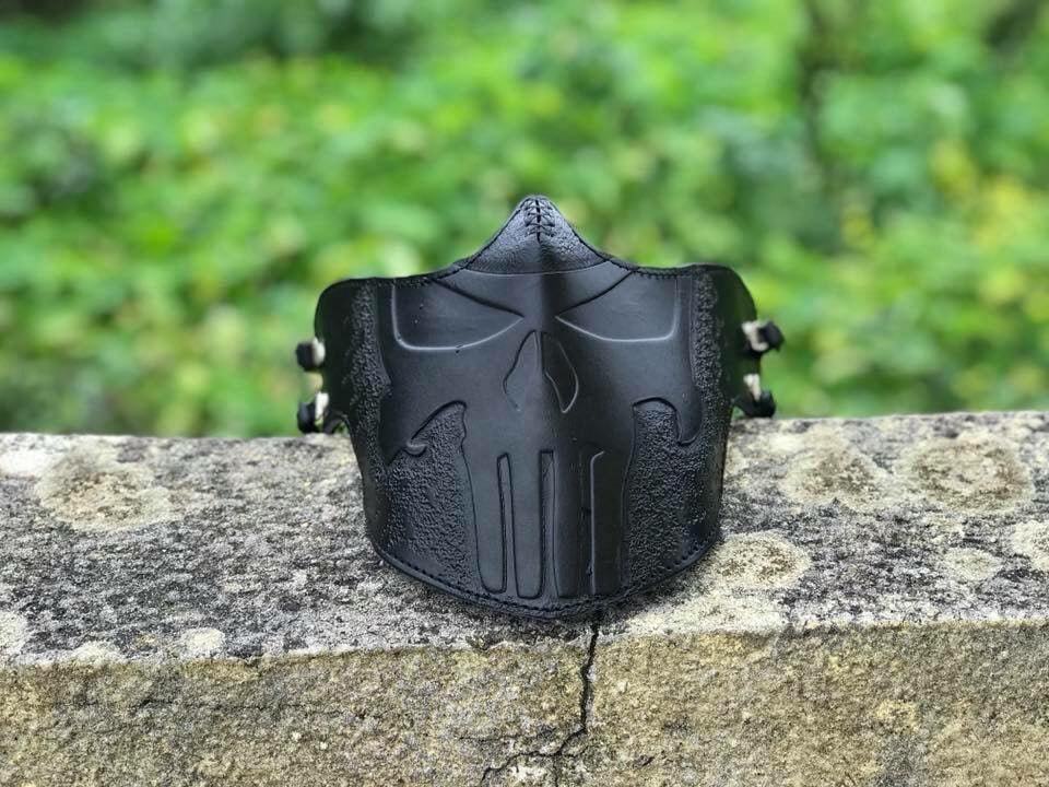Handmade Leather Face Shield Mask 