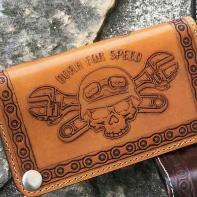 Custom BornForSpeed Leather Wallet
