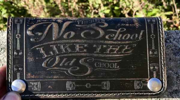 Custom OldSchool VintageBlack Wallet